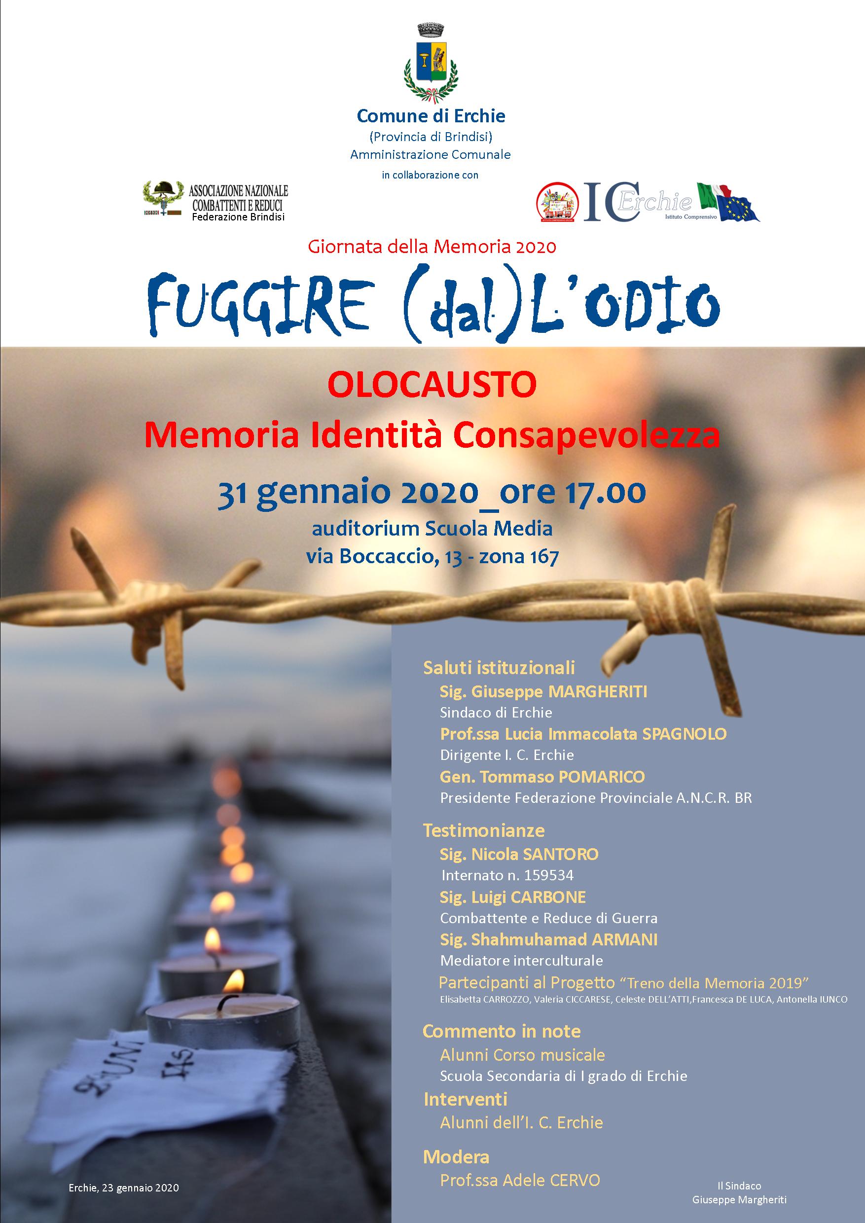 MANIFESTO GIORNATA DELLA MEMORIA 31.01.2020