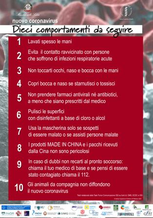 Decalogo coronavirus piccolo